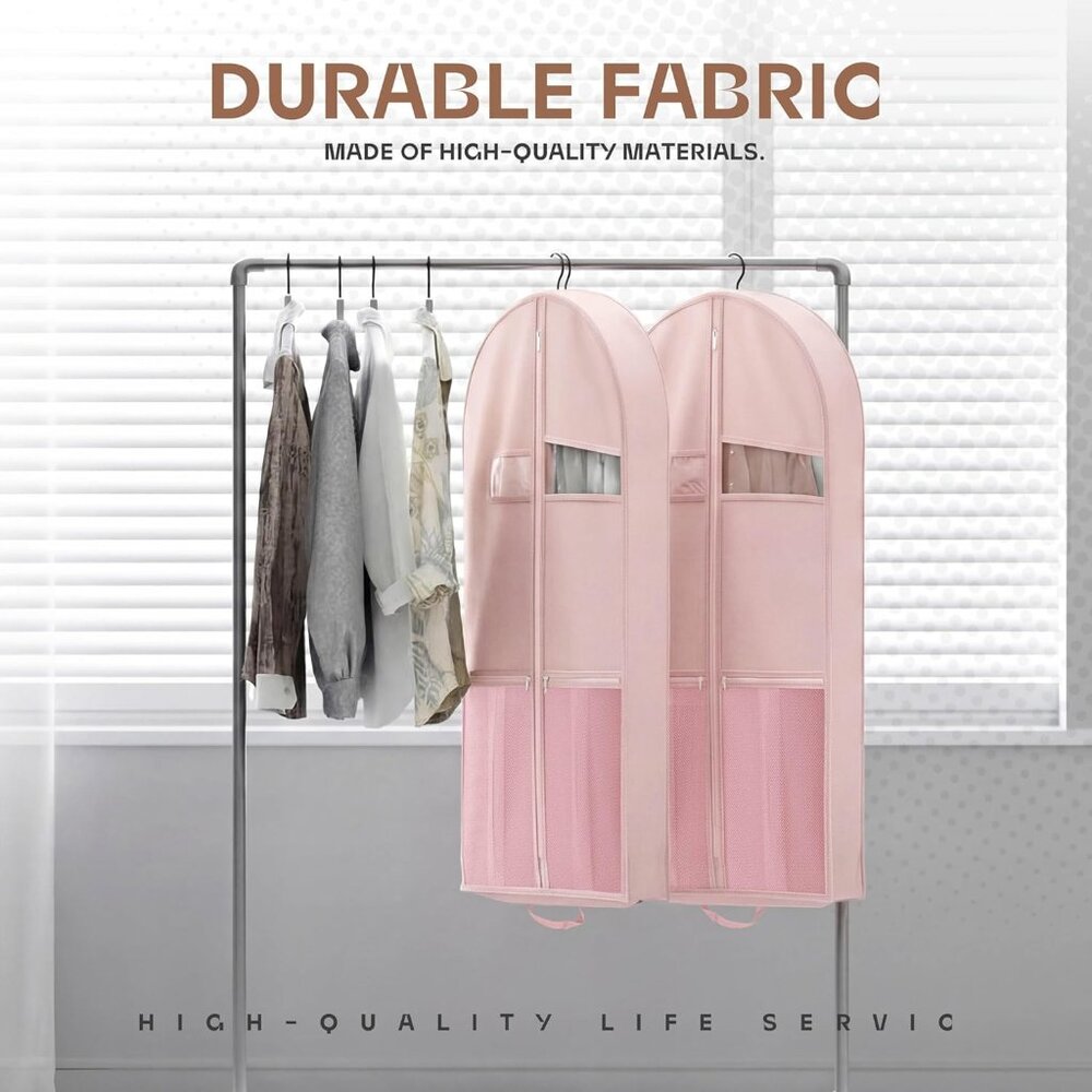 43" Travel Garment Bag with Accessories Zipper Pocket, Heavy Duty Suit Bag for S - Picture 5 of 8